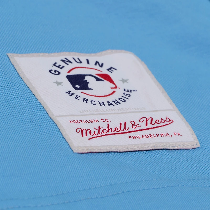 Men's Mitchell & Ness Light Blue Chicago Cubs Insignia Premium T-Shirt