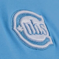 T-shirt premium Mitchell & Ness bleu clair avec insigne des Cubs de Chicago pour homme