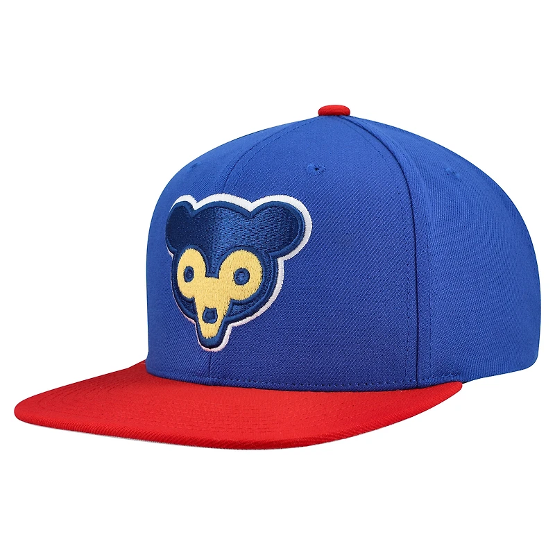 Casquette snapback basique Mitchell & Ness Royal Chicago Cubs Collection Cooperstown pour homme