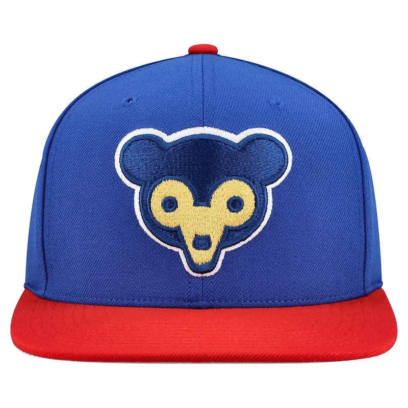 Men's Mitchell & Ness Royal Chicago Cubs Cooperstown Collection Basic Flip Snapback Hat