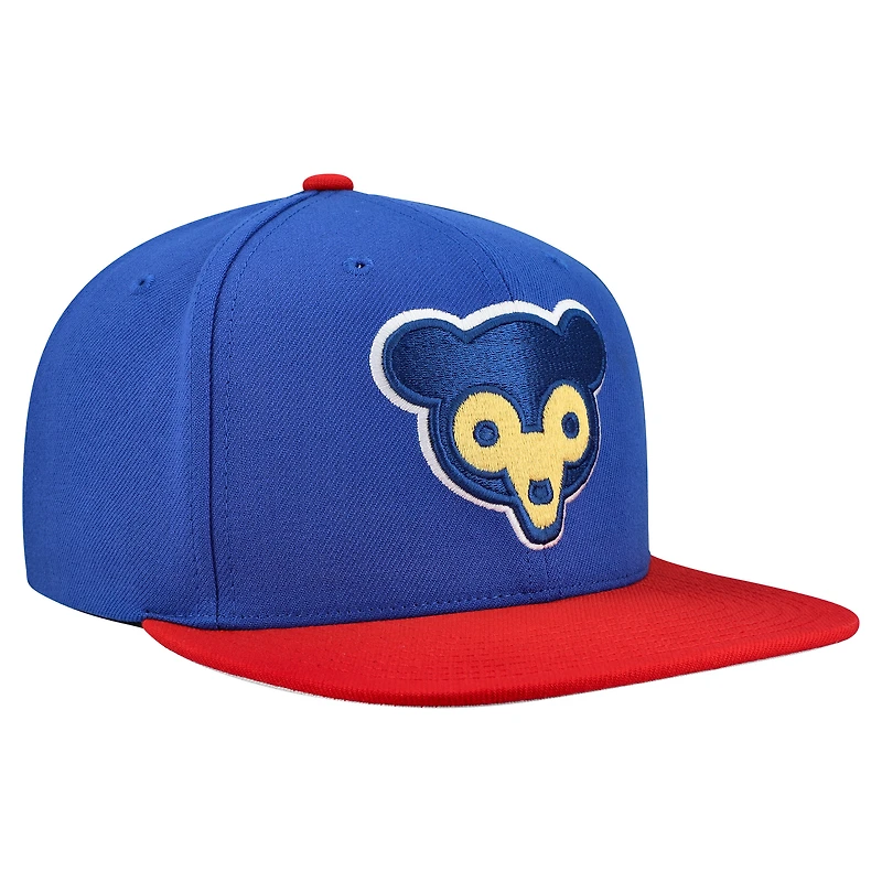 Men's Mitchell & Ness Royal Chicago Cubs Cooperstown Collection Basic Flip Snapback Hat
