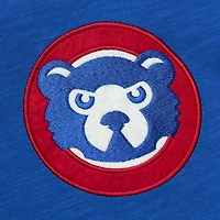 Men's Mitchell & Ness Royal Chicago Cubs Cooperstown Collection Legendary Raglan Slub Henley Three-Quarter Sleeve T-Shirt