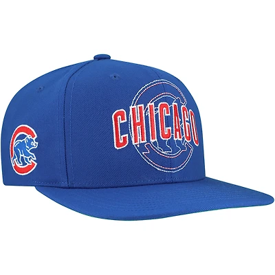 Men's Mitchell & Ness Royal Chicago Cubs Double Up Snapback Hat