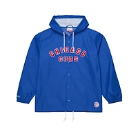 Men's Mitchell & Ness  Royal Chicago Cubs Full-Snap Hooded Coaches Jacket