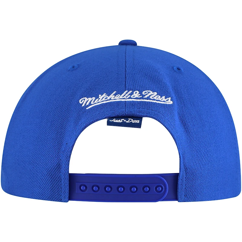 Casquette snapback Just Don x MLB Lux Script pour homme Mitchell & Ness Royal Chicago Cubs
