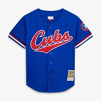 Maillot d'entraînement au bâton Mitchell & Ness Ryne Sandberg Royal Chicago Cubs Cooperstown Collection 1996 pour homme, en maille, à boutons