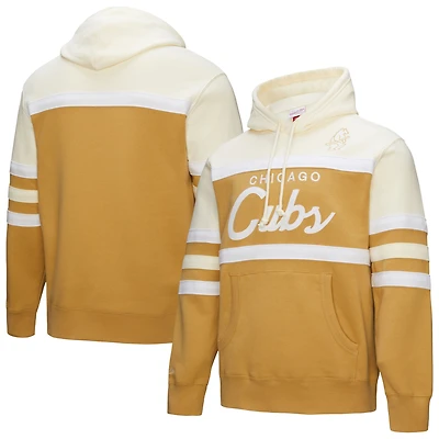 Sweat à capuche Mitchell & Ness beige/crème pour homme