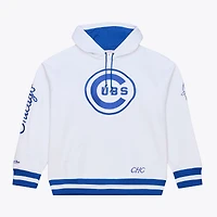 Men's Mitchell & Ness  White Chicago Cubs Cooperstown Collection Fleece Hoodie
