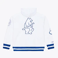 Sweat à capuche en polaire Mitchell & Ness blanc Chicago Cubs Collection Cooperstown pour homme