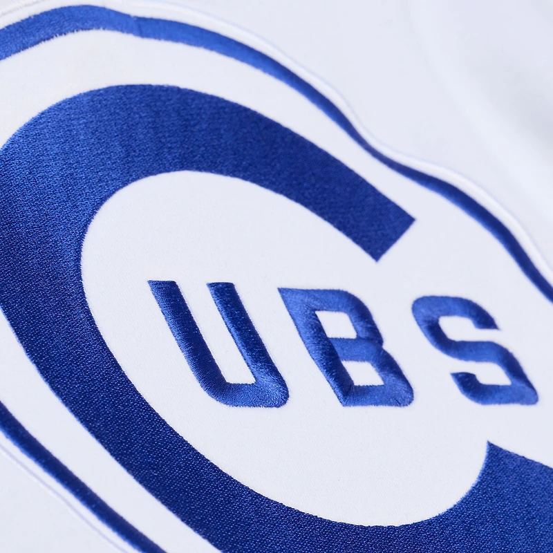 Sweat à capuche en polaire Mitchell & Ness blanc Chicago Cubs Collection Cooperstown pour homme