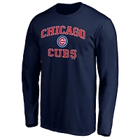 Men's  Navy Chicago Cubs Heart & Soul Long Sleeve T-Shirt