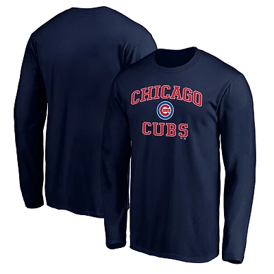Men's Navy Chicago Cubs Heart & Soul Long Sleeve T-Shirt