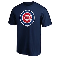 T-shirt bleu marine avec logo officiel des Chicago Cubs pour homme