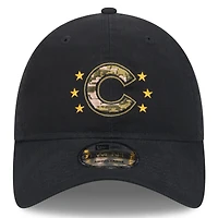 Casquette réglable noire 9TWENTY pour la Journée des Forces armées 2024 des Chicago Cubs New Era pour hommes