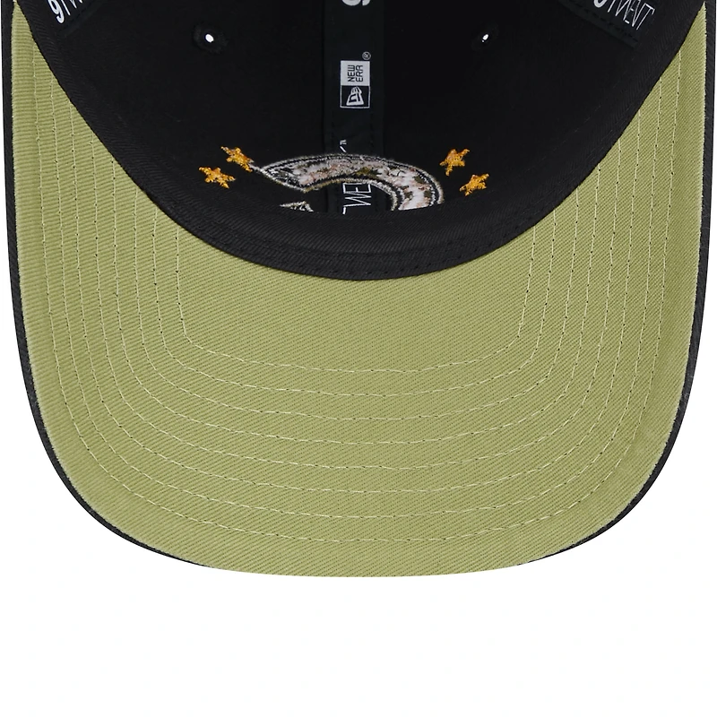 Casquette réglable noire 9TWENTY pour la Journée des Forces armées 2024 des Chicago Cubs New Era pour hommes