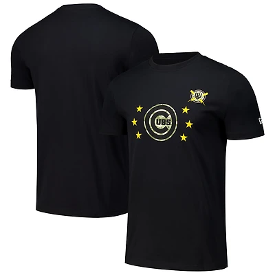 T-shirt noir pour la Journée des forces armées 2024 Cubs de Chicago New Era homme