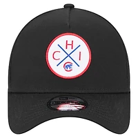 Casquette ajustable 9FORTY A-Frame Chicago Cubs noire New Era pour homme