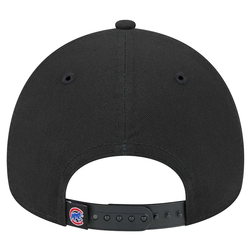 Casquette ajustable 9FORTY A-Frame Chicago Cubs noire New Era pour homme