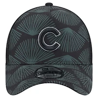 Men's New Era  Black Chicago Cubs 9FORTY A-Frame Trucker Adjustable Hat