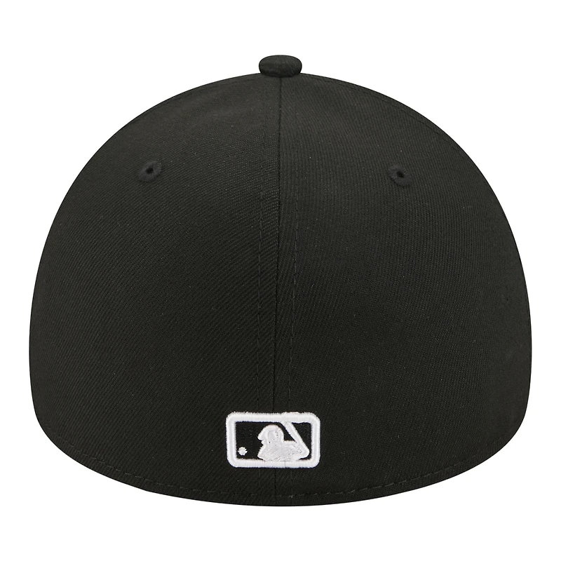 Men's New Era  Black Chicago Cubs A-Frame 59FORTY Fitted Hat