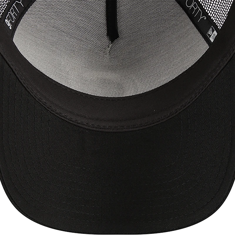Casquette réglable noire A-Frame 9FORTY Trucker des Chicago Cubs New Era pour hommes