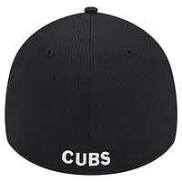 Casquette flexible Active Dash Mark 39THIRTY des Chicago Cubs New Era noire pour hommes