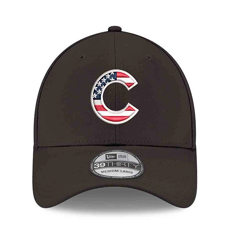 Men's New Era Black Chicago Cubs America 250 39THIRTY Flex Hat
