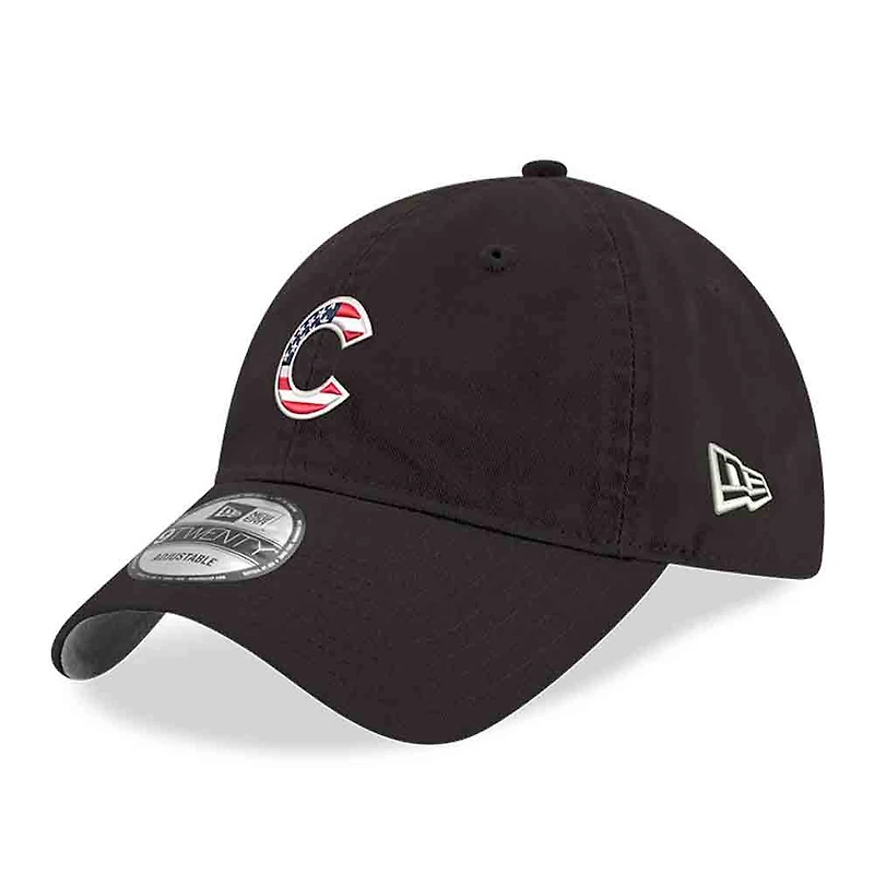 Casquette ajustable New Era noire Chicago Cubs America 250 9TWENTY pour homme