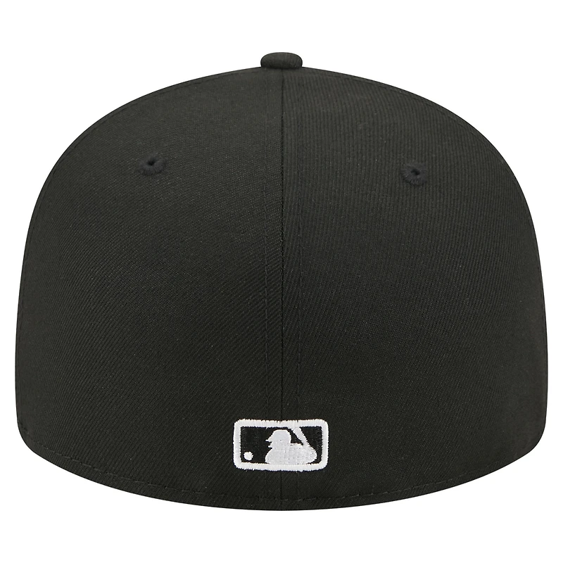 Men's New Era Black Chicago Cubs Americana Bald Eagle Pre-Curved 59FIFTY Fitted Hat