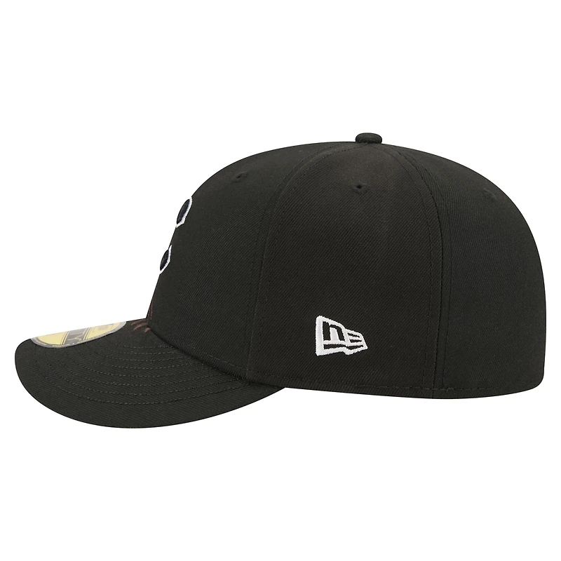 Men's New Era Black Chicago Cubs Americana Bald Eagle Pre-Curved 59FIFTY Fitted Hat