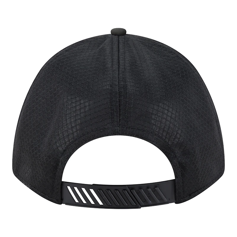 Men's New Era  Black Chicago Cubs Badged M-Crown A-Frame 9FORTY Trucker Adjustable Hat