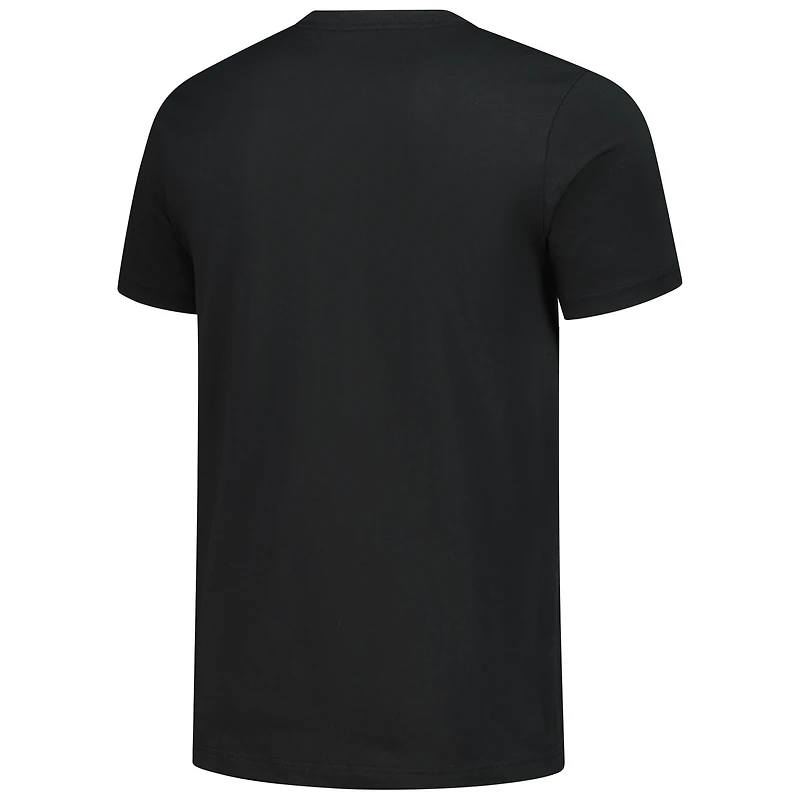 Men's New Era  Black Chicago Cubs Bronze Logo with Cross Bats Established T-Shirt