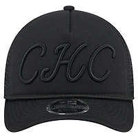 Casquette camionneur ajustable 9FORTY A-Frame M-Crown noire des Chicago Cubs pour homme New Era