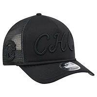 Casquette camionneur ajustable 9FORTY A-Frame M-Crown noire des Chicago Cubs pour homme New Era