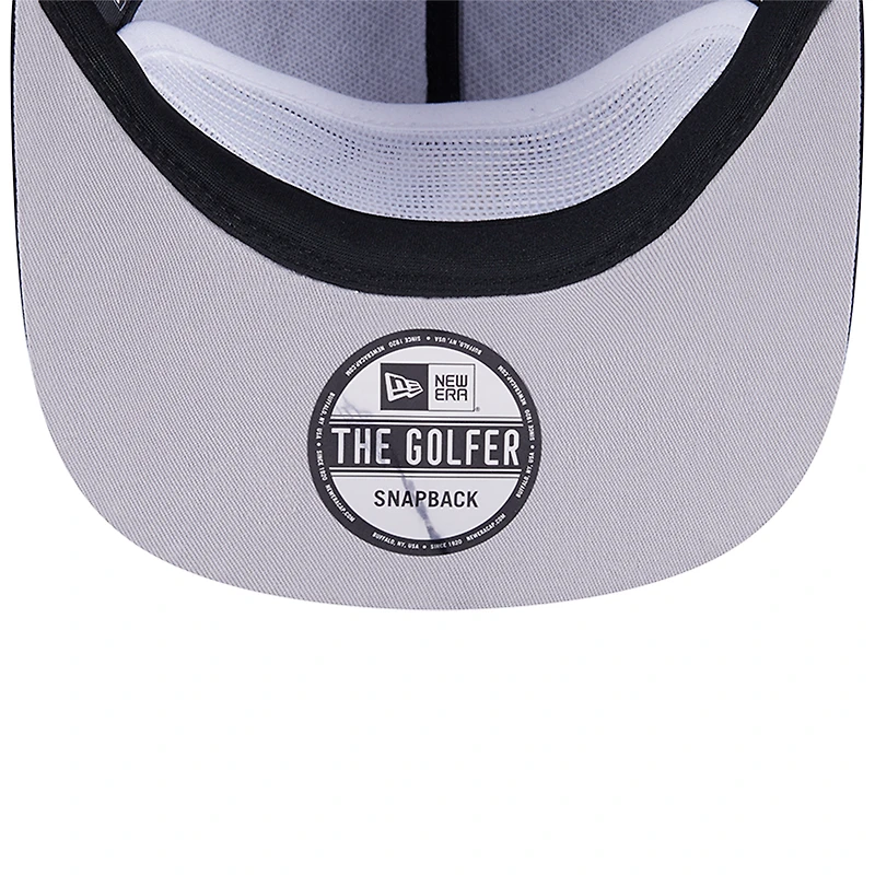 Casquette réglable de golfeur en filigrane en velours côtelé noir Chicago Cubs New Era pour hommes