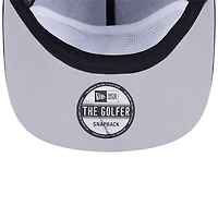 Casquette réglable de golfeur en filigrane en velours côtelé noir Chicago Cubs New Era pour hommes