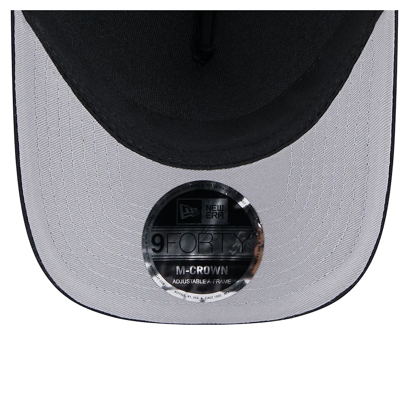 Casquette ajustable 9FORTY A-Frame M-Crown Trucker pour homme New Era noire Chicago Cubs