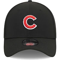 Casquette Flex 39THIRTY pour homme Chicago Cubs New Era noire avec logo