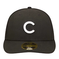 Casquette ajustée 59FIFTY à profil bas des Chicago Cubs New Era pour hommes, noire