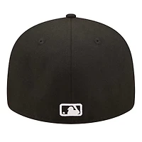 Casquette ajustée 59FIFTY à profil bas des Chicago Cubs New Era pour hommes, noire
