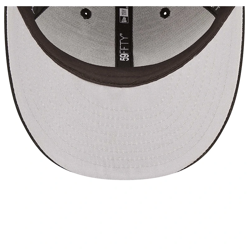 Casquette ajustée 59FIFTY à profil bas des Chicago Cubs New Era pour hommes, noire