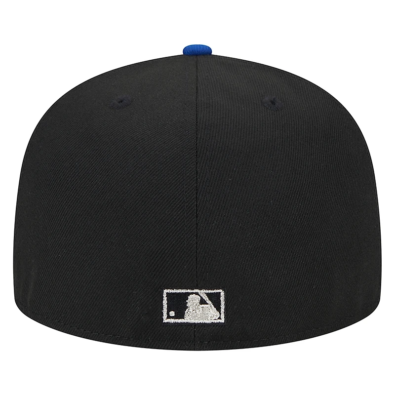 Casquette ajustée 59FIFTY noire à motif camouflage métallisé des Chicago Cubs New Era pour hommes