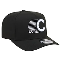 Men's New Era  Black Chicago Cubs Motion A-Frame 9FIFTY Snapback Hat