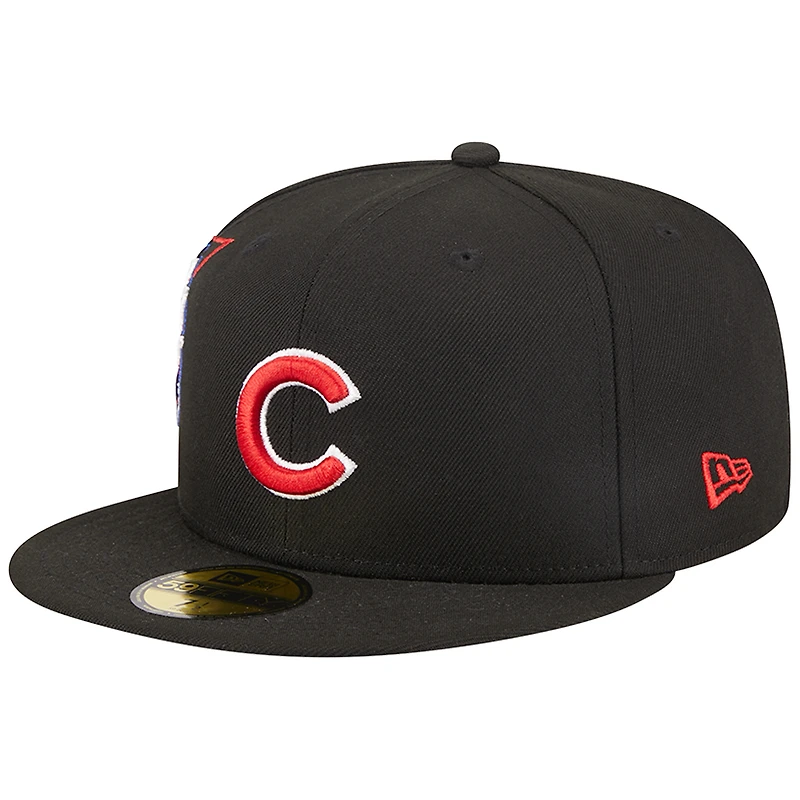 Casquette ajustée 59FIFTY pour homme Chicago Cubs Neon New Era noire