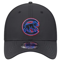Casquette New Era noire Chicago Cubs Night 39THIRTY Flex pour homme