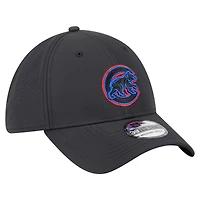 Casquette New Era noire Chicago Cubs Night 39THIRTY Flex pour homme