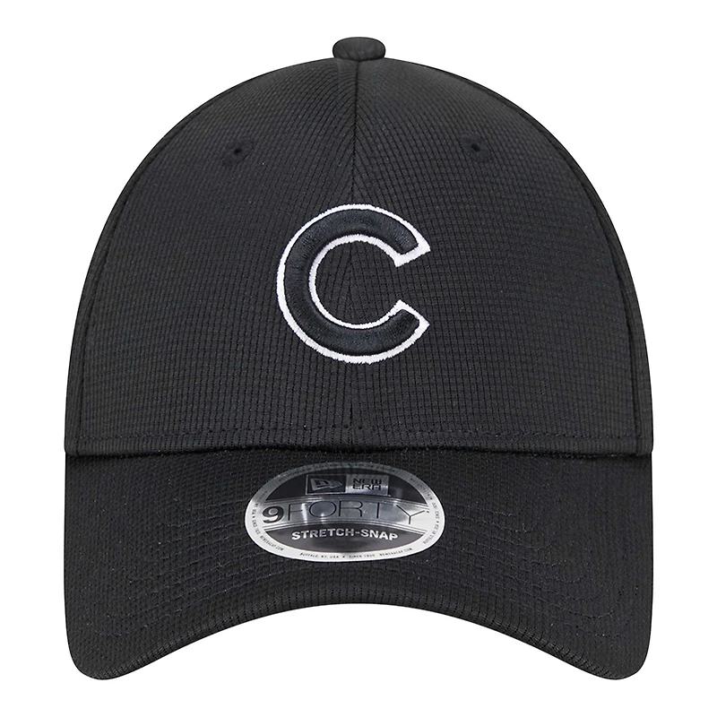 Casquette ajustable Pivot 9FORTY Chicago Cubs noire New Era pour homme