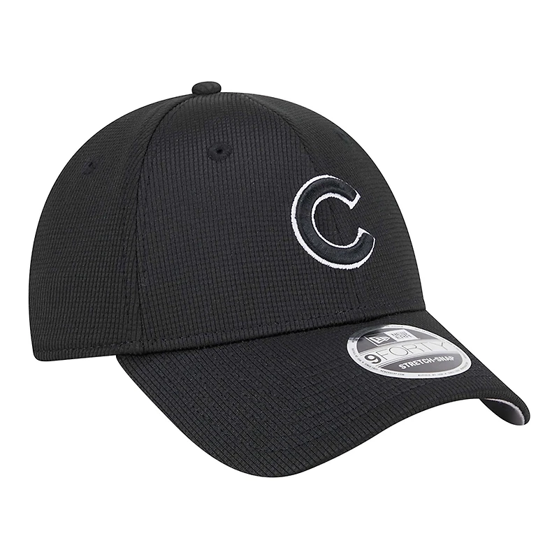 Casquette ajustable Pivot 9FORTY Chicago Cubs noire New Era pour homme