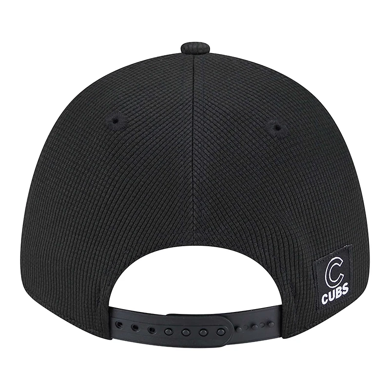 Casquette ajustable Pivot 9FORTY Chicago Cubs noire New Era pour homme