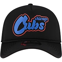 Casquette ajustable Chicago Cubs Retro Bold A-Frame Trucker 9FORTY noire New Era pour homme